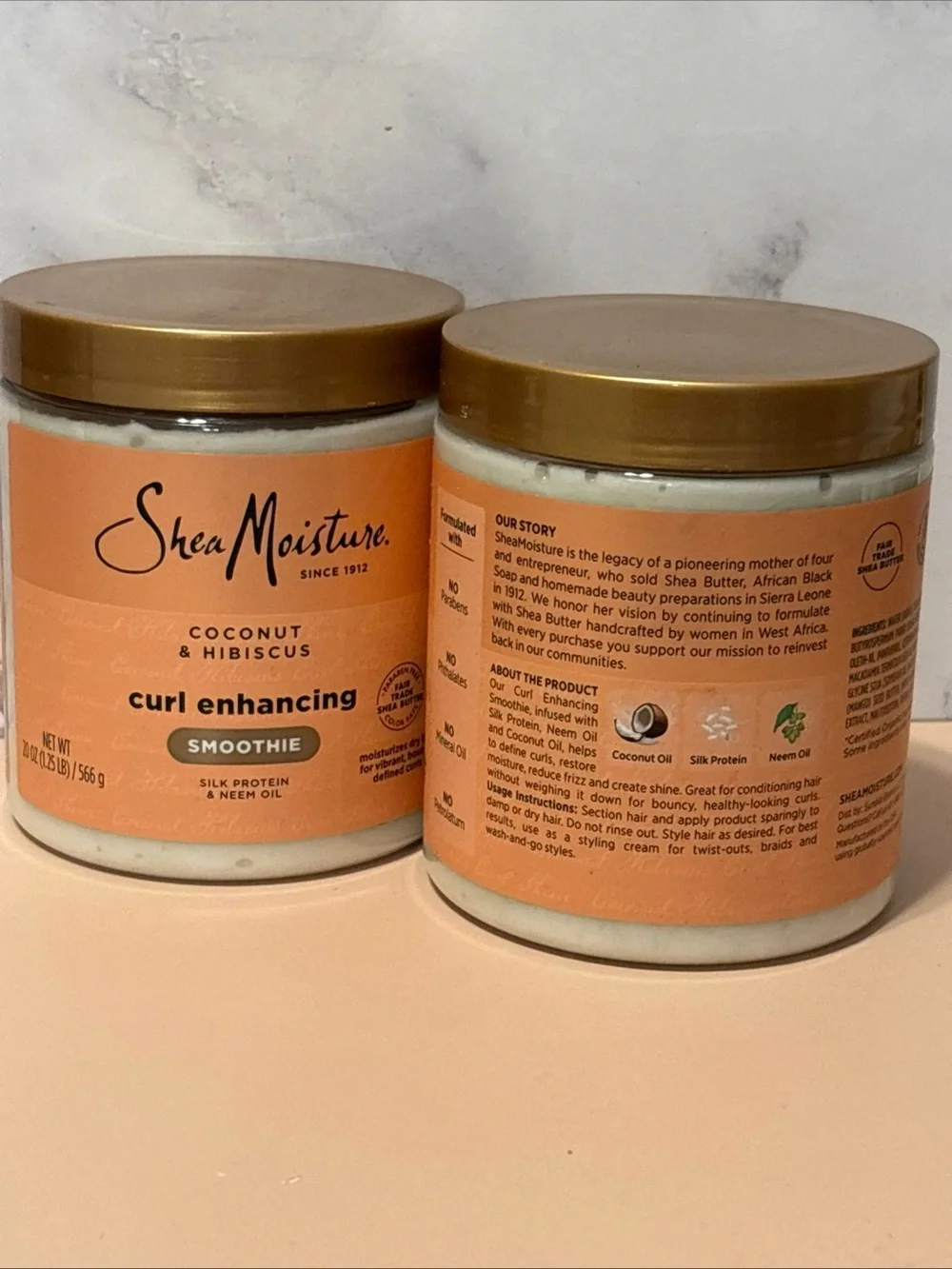 Shea Moisture Coconut & Hibiscus Curl Enhancing Smoothie-Lot of 2